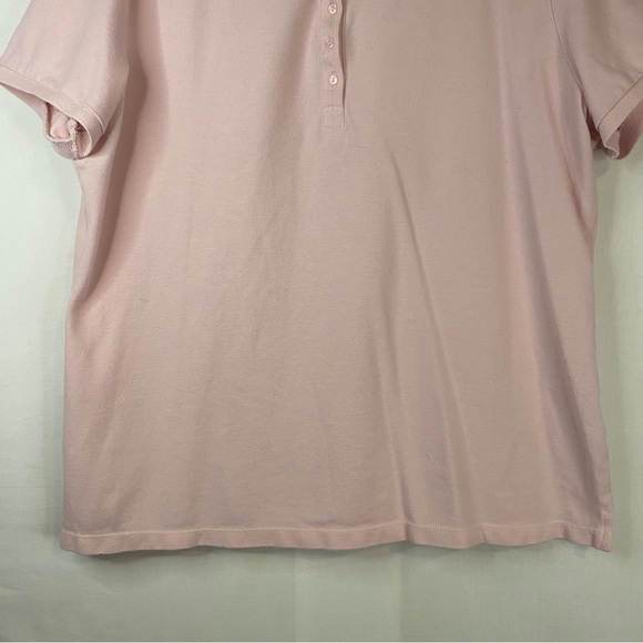 CROFT & BARROW® Essential Classic Short Sleeve Polo Shirt Light Pink Size XL - Picture 6 of 12